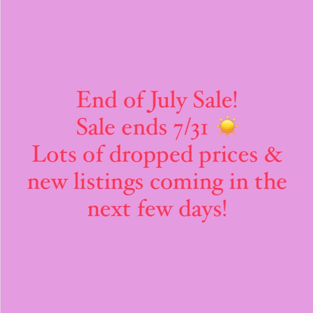 end of july sale! ☀️